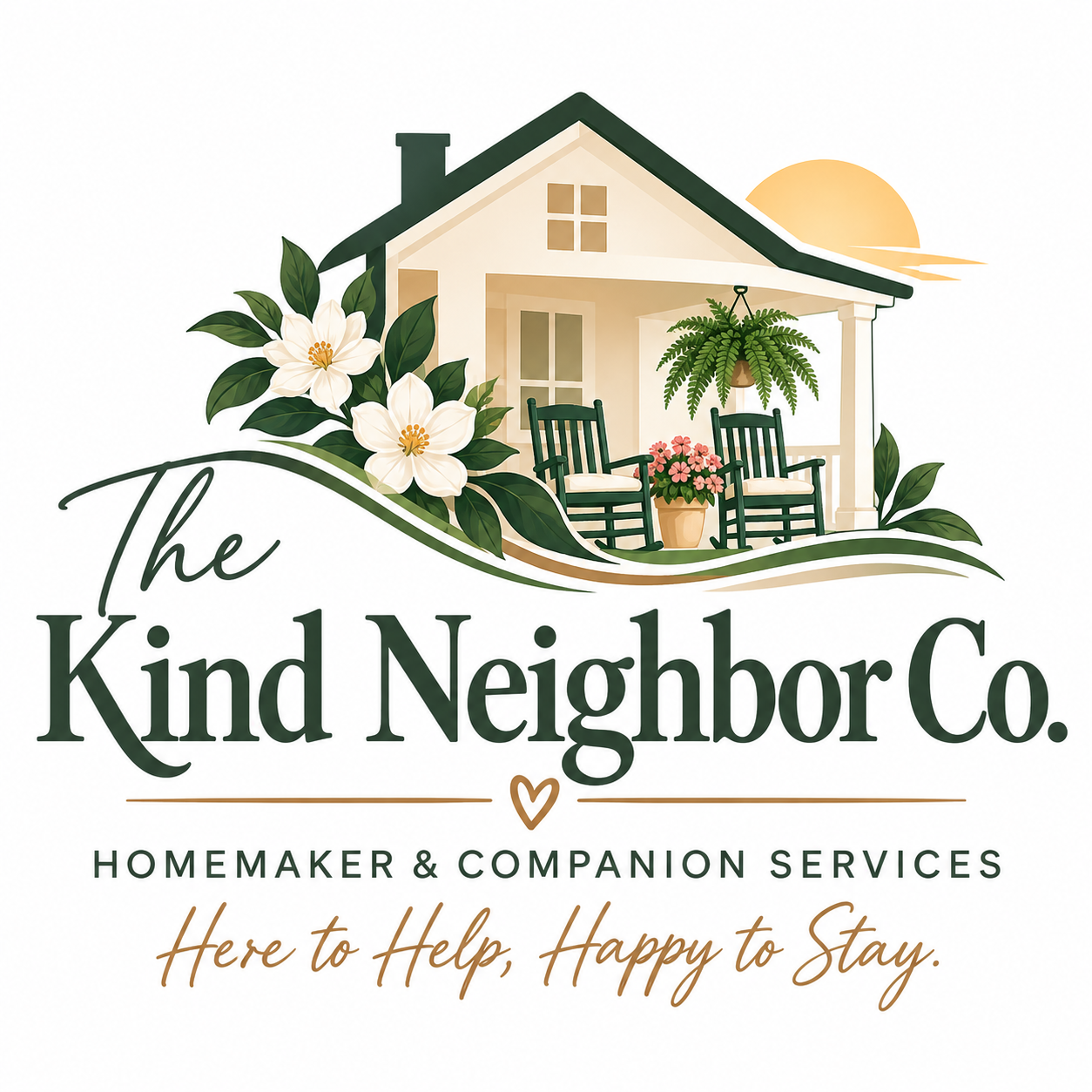 The Kind Neighbor Co. front porch logo